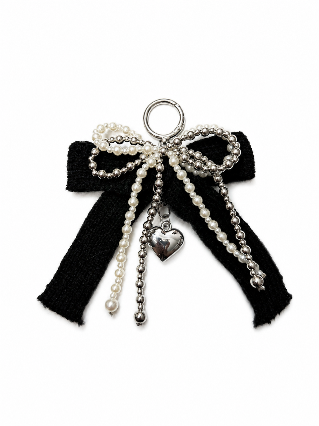 Midnight Pearl Bow Charm