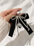 Midnight Pearl Bow Charm